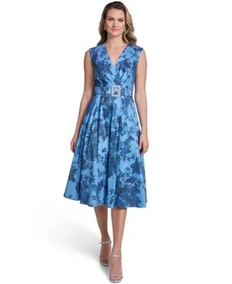 Sleeveless Printed Midi Dress by Jessica Howard