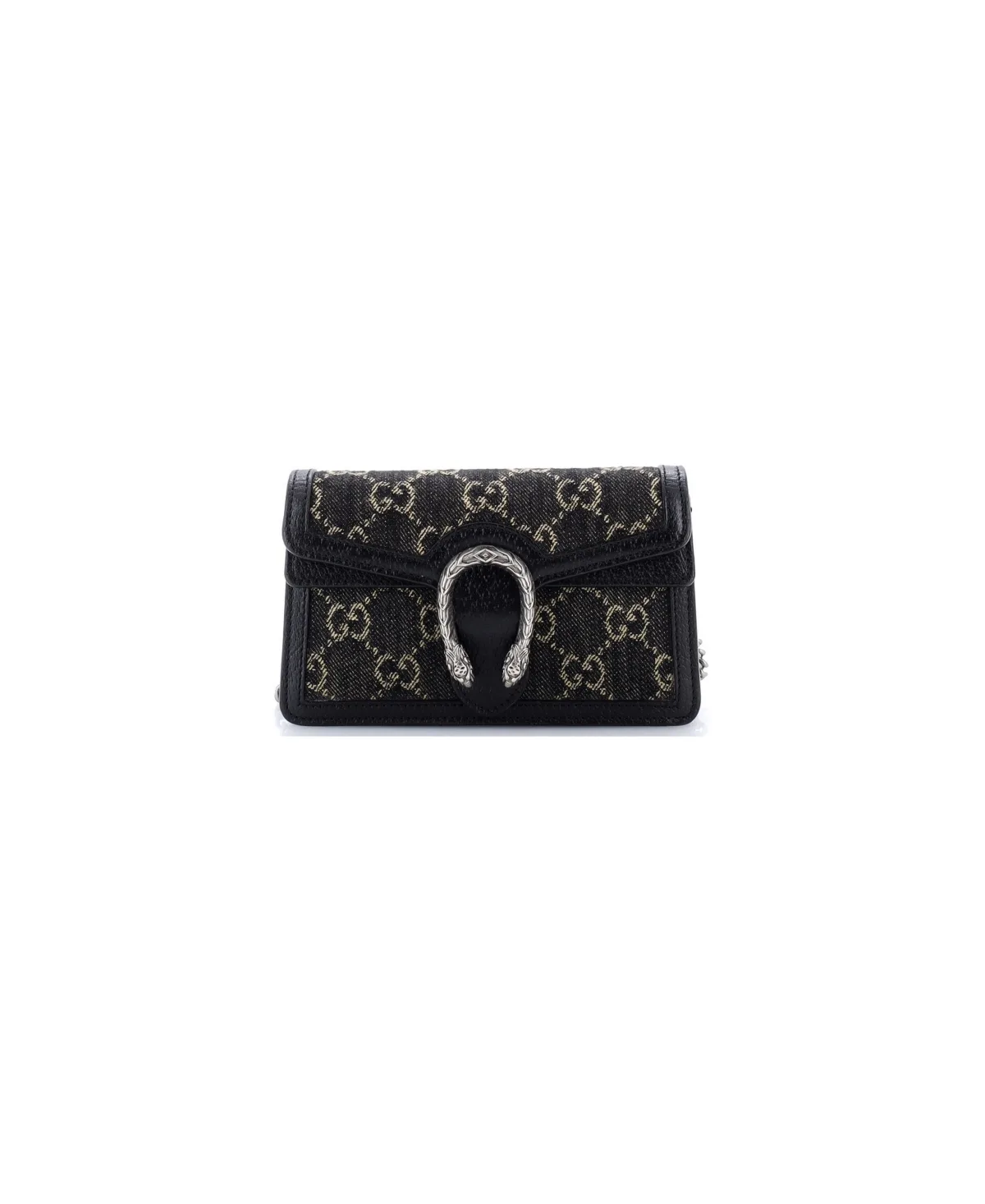 Pre-Owned Super Mini Dionysus Bag Gg Denim by Gucci