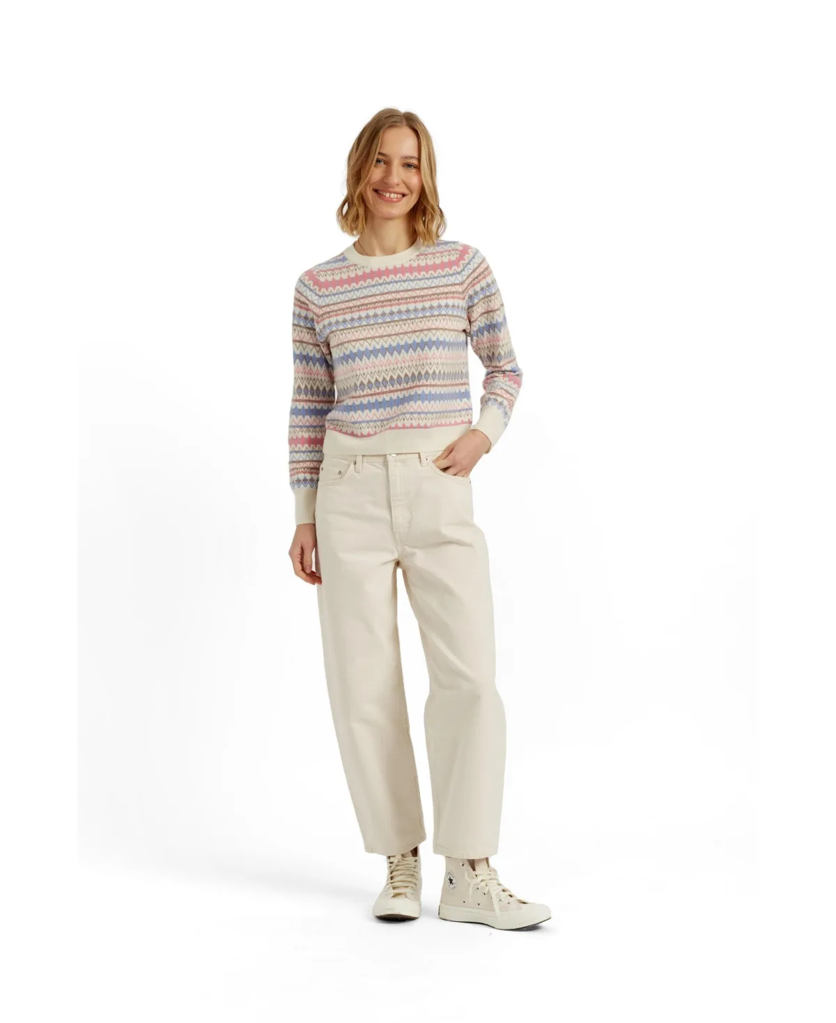 Chinti and Parker Wool-Cashmere Winter Fair Isle Pullover Sweater by Parker