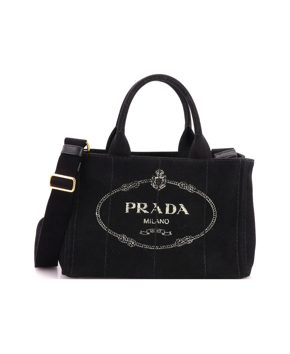 Pre-Owned Prada Mini Canapa Convertible Tote Canvas by Prada