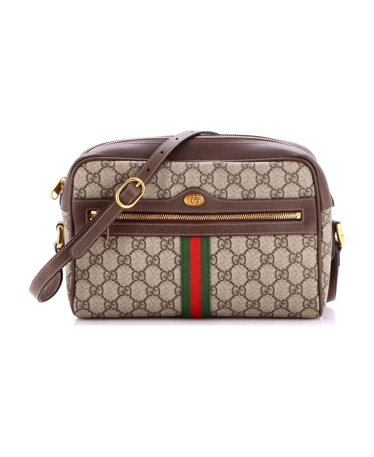 Pre-Owned Gucci Small Ophidia Shoulder Bag Gg Coated Canvas