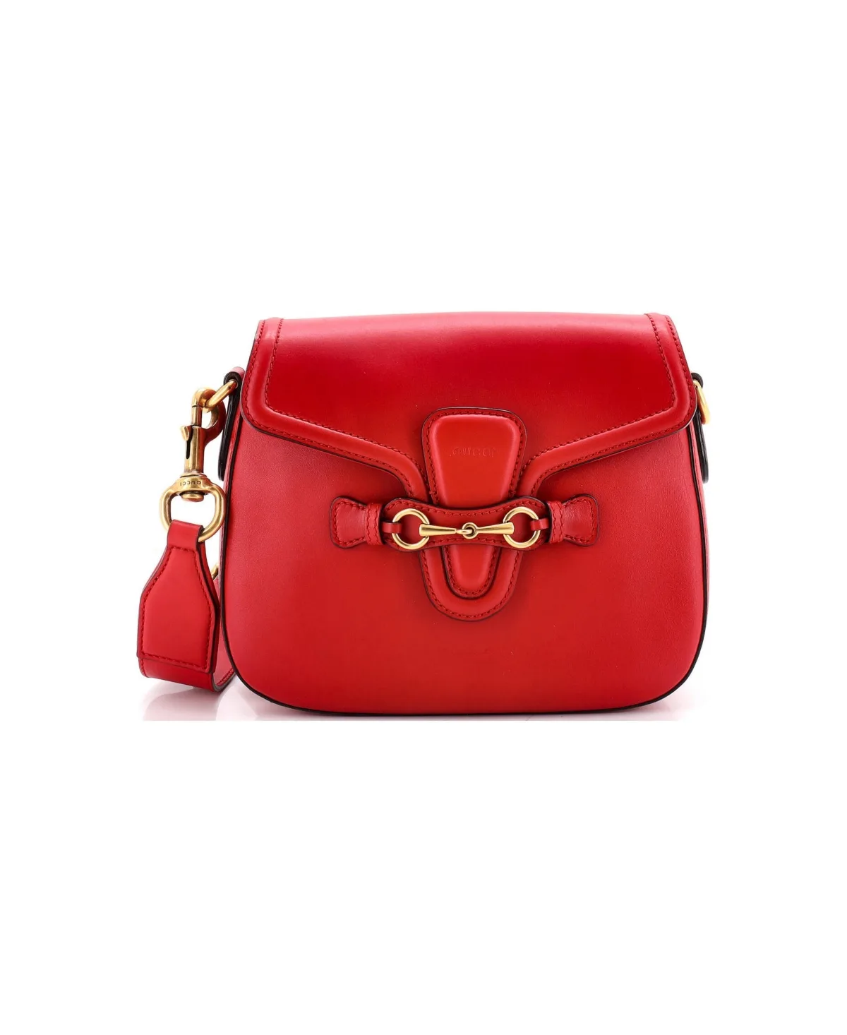 Pre-Owned Gucci Medium Lady Web Shoulder Bag Leather