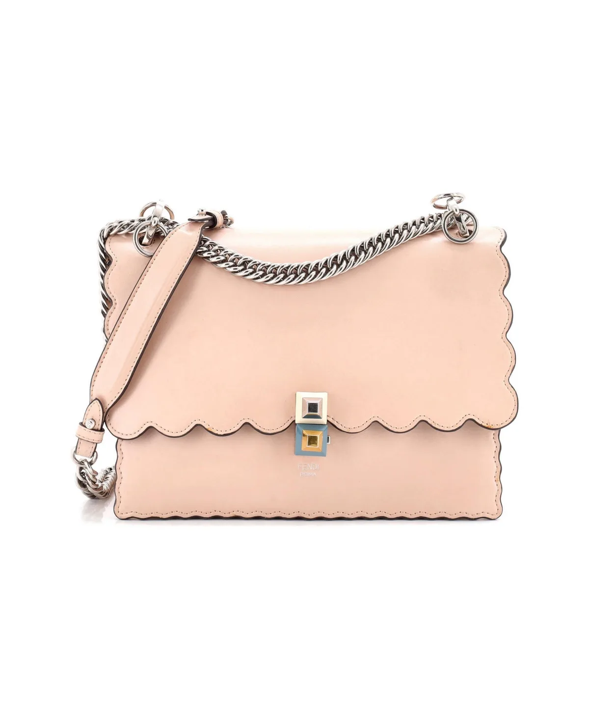 Pre-Owned Fendi Medium Kan I Bag Leather by FENDI