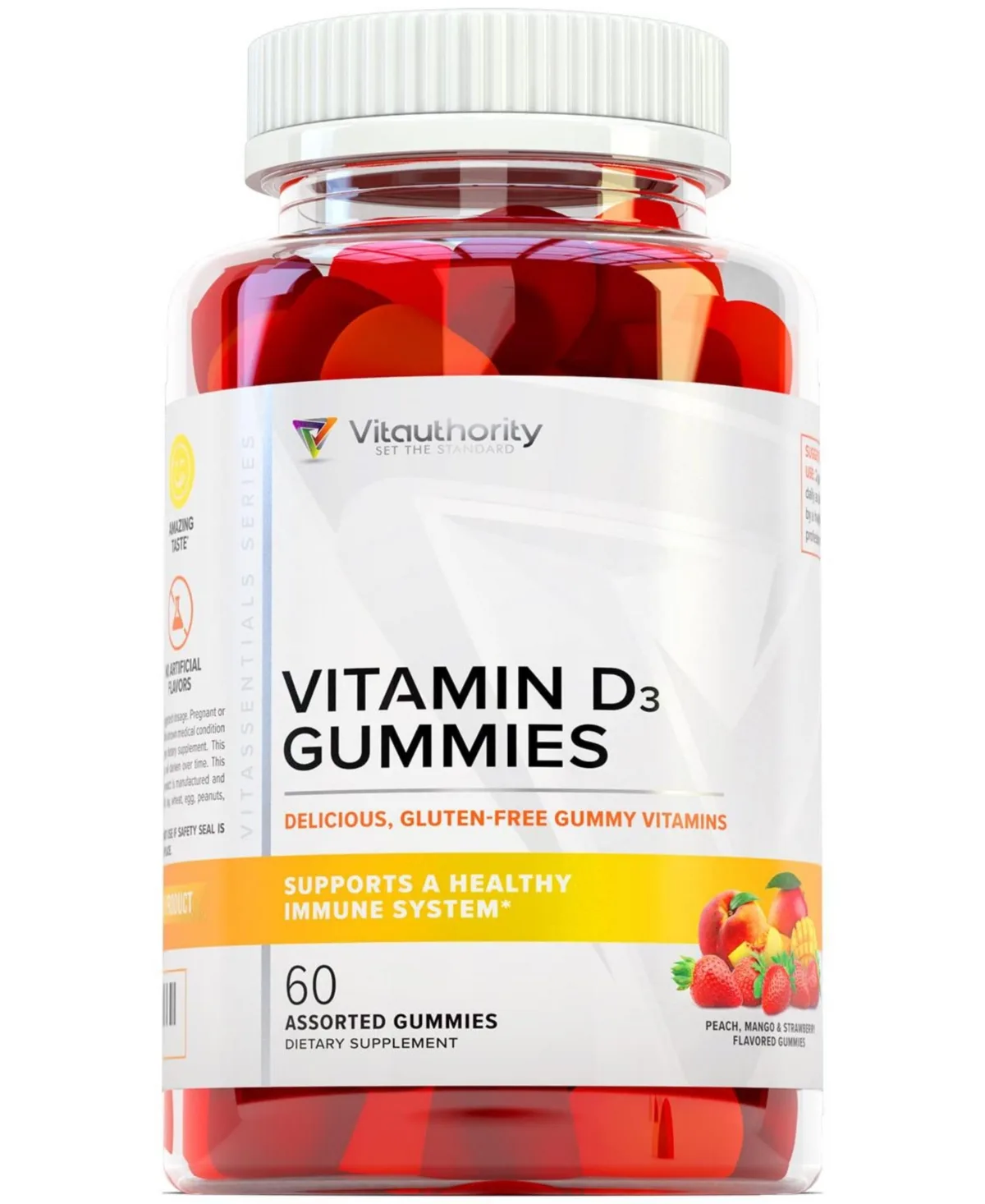 Vitamin D3 Gummies, Berry Flavor, 2,000 Iu, 60 Count by Vitauthority