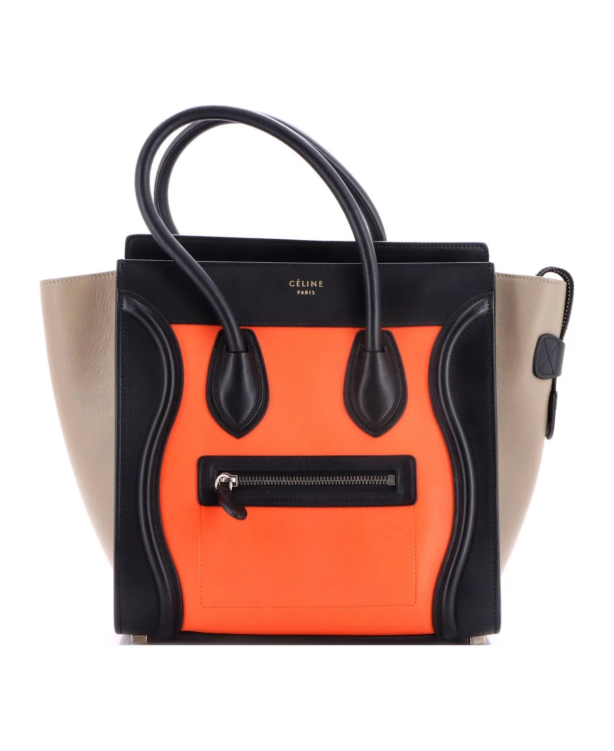 Pre-Owned Celine Micro Tricolor Luggage Bag Leather by Celine