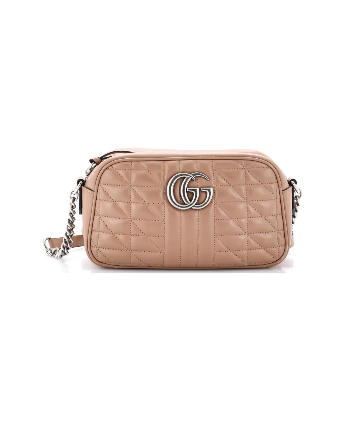 Pre-Owned Gucci Small Gg Marmont Shoulder Bag Mixed Matelasse Leather by Gucci