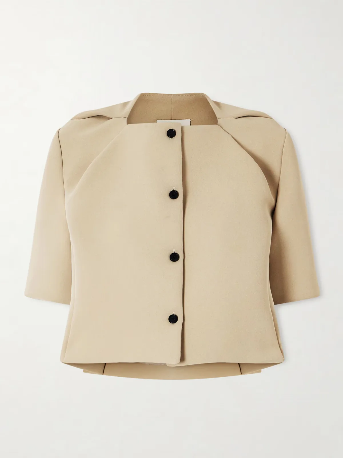 - Franc Cropped Crepe Jacket -