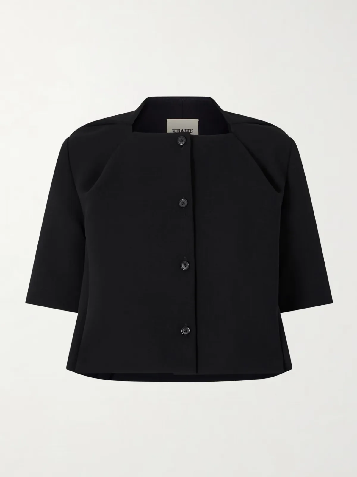- Franc Cropped Crepe Jacket -