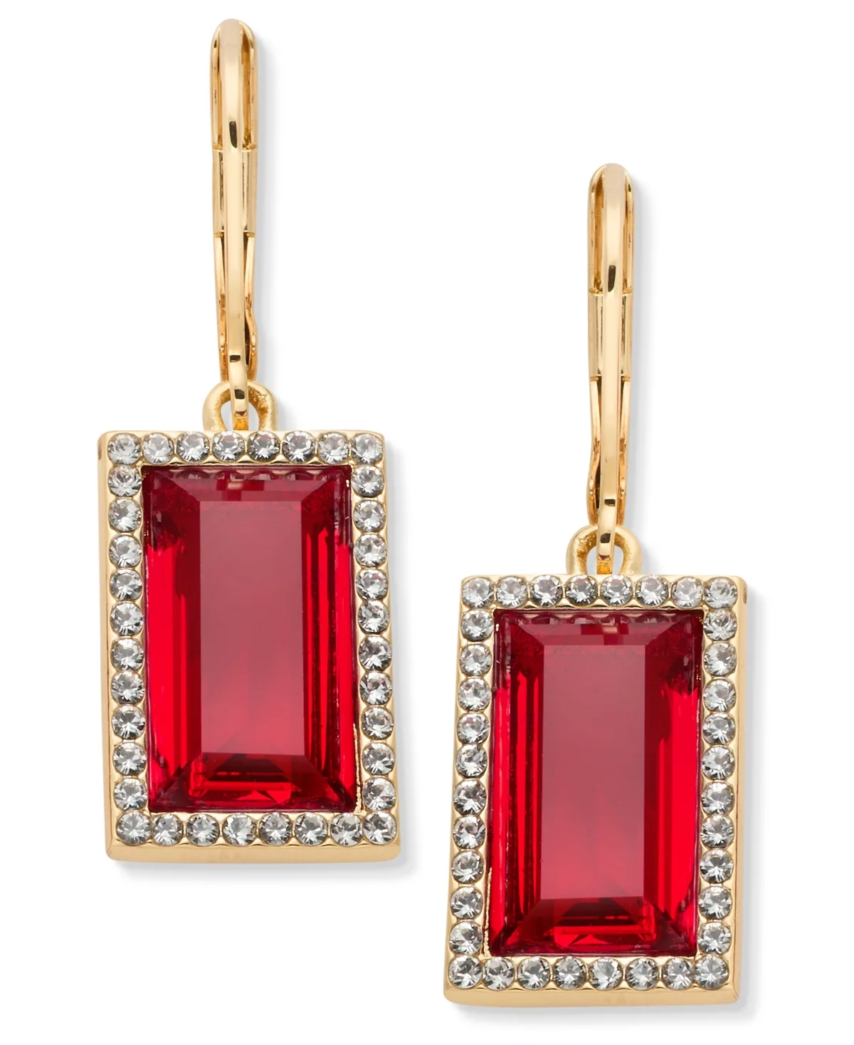 Lauren Ralph Lauren Crystal Pave Baguette Drop Earrings by Ralph Lauren