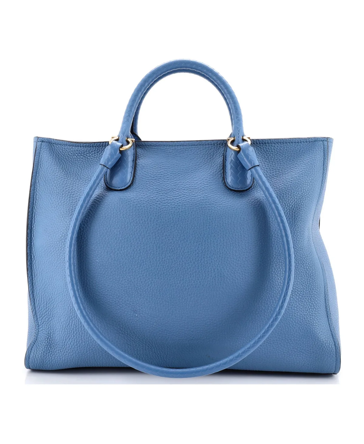 Pre-Owned Medium Gancio Braided Convertible Tote Leather by Salvatore Ferragamo