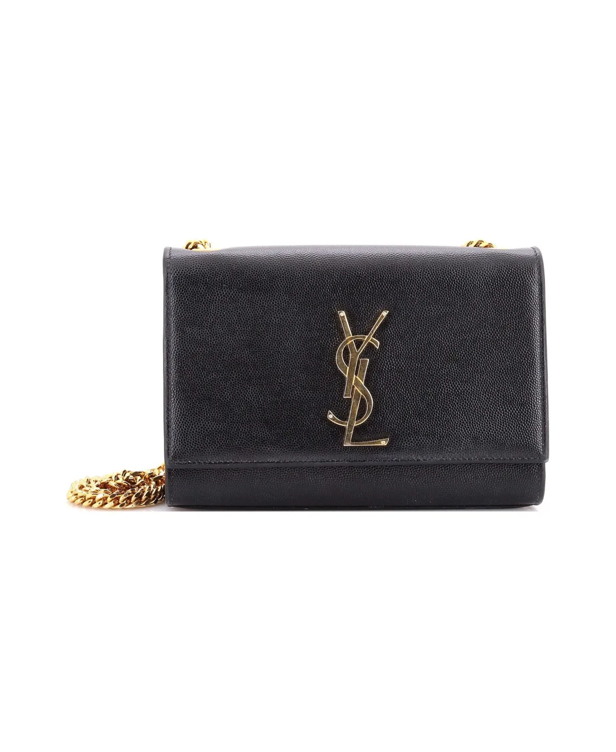 Pre-Owned Small Classic Monogram Crossbody Bag Grainy Leather by Saint Laurent