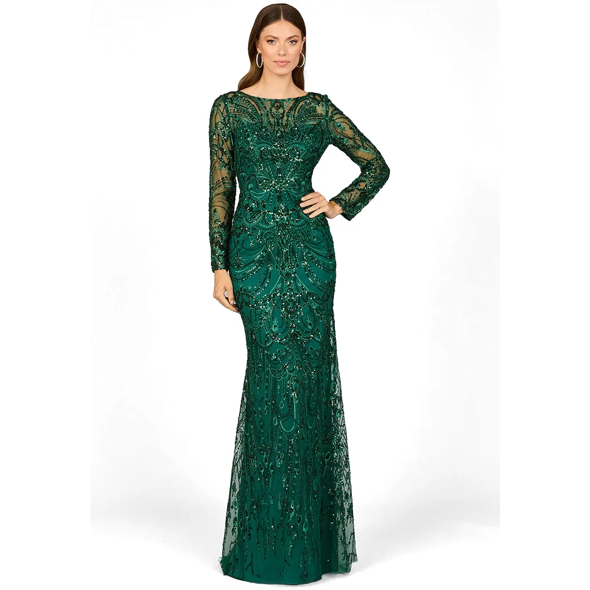 Long Sleeve Lace Gown by Lara