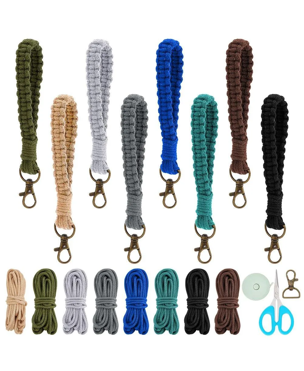 Aeelike 8 Cotton Cord Macrame Keychain Making Supplies for Beginners Step by Step Instructions by Aeelike