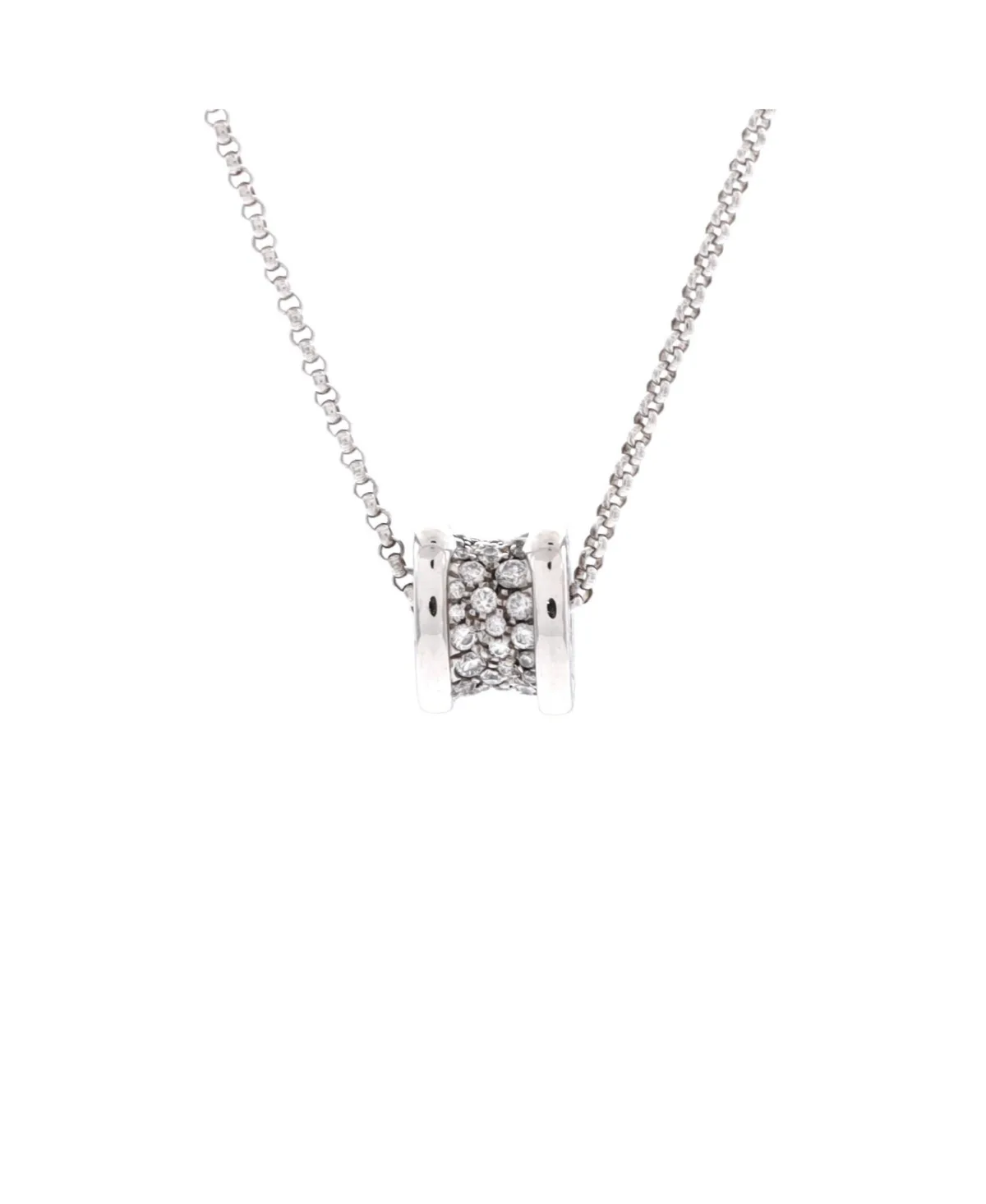 Pre-Owned Bvlgari B.Zero1 Pendant Necklace - 18k White Gold by BVLGARI