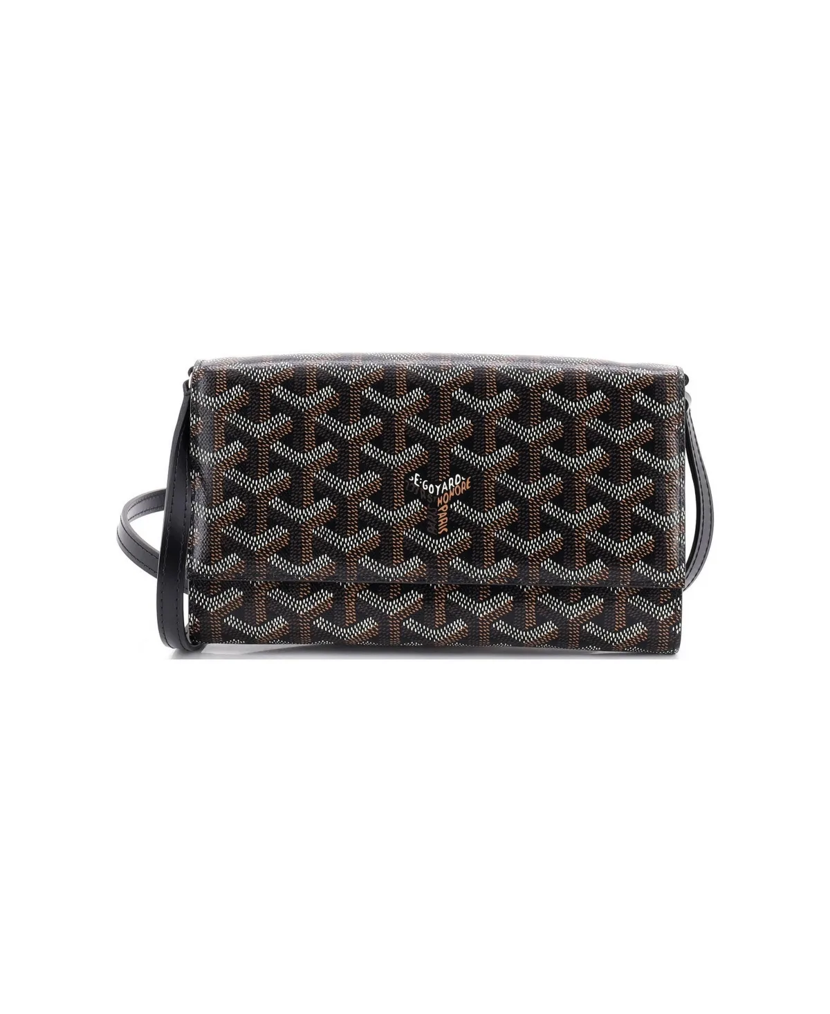Pre-Owned Goyard Varenne Continental Wallet with Strap Coated Canvas by Pre Owned Goyard