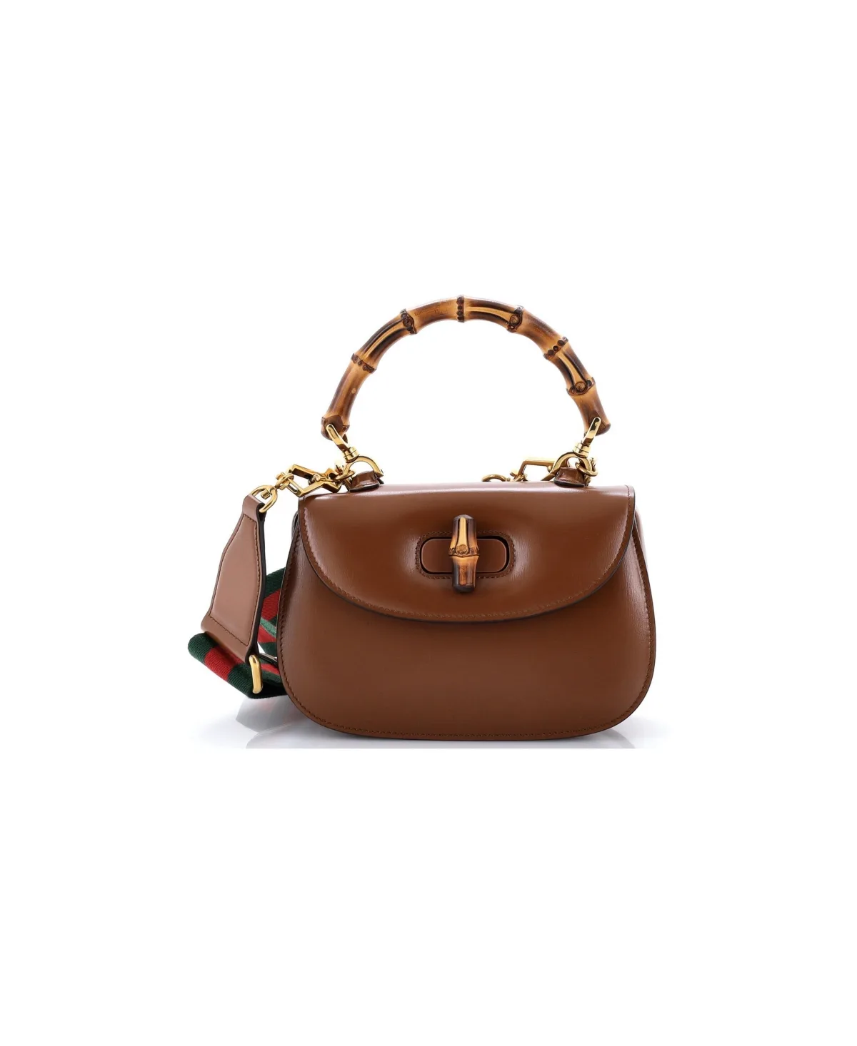 Pre-Owned Gucci Small Bamboo 1947 Top Handle Bag Leather by Gucci