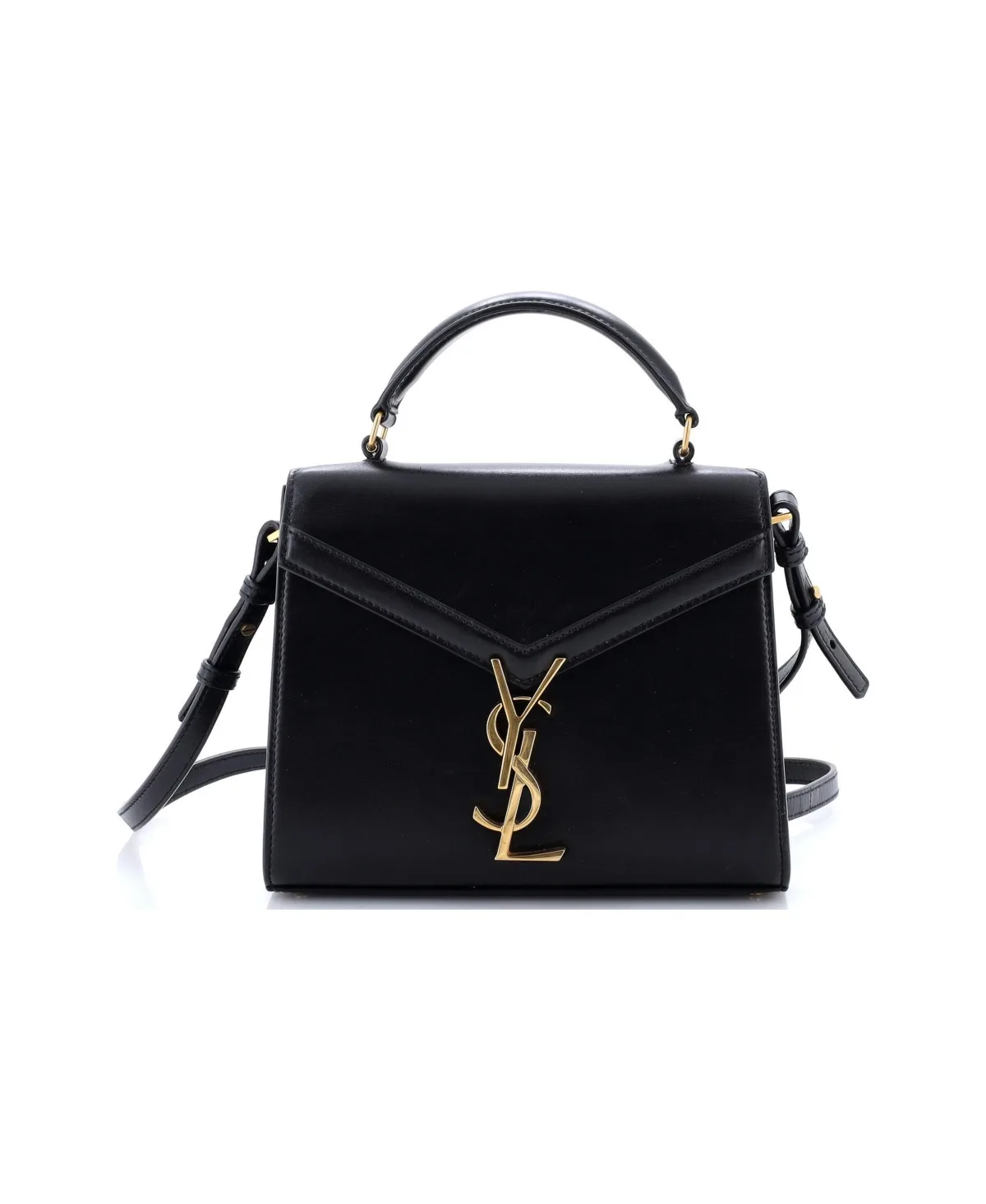 Pre-Owned Saint Laurent Mini Cassandra Top Handle Bag Leather by Saint Laurent