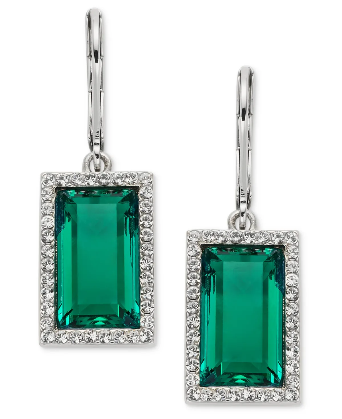 Lauren Ralph Lauren Crystal Pave Baguette Drop Earrings