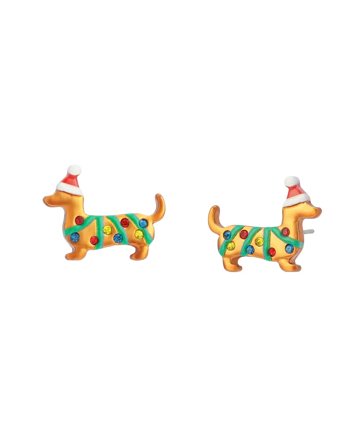 Glass Crystal Christmas Studs by Betsey Johnson