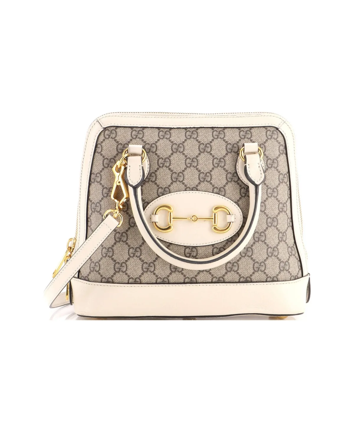 Pre-Owned Gucci Small Horsebit 1955 Top Handle Bag Gg Coated Canvas with Leather by Gucci