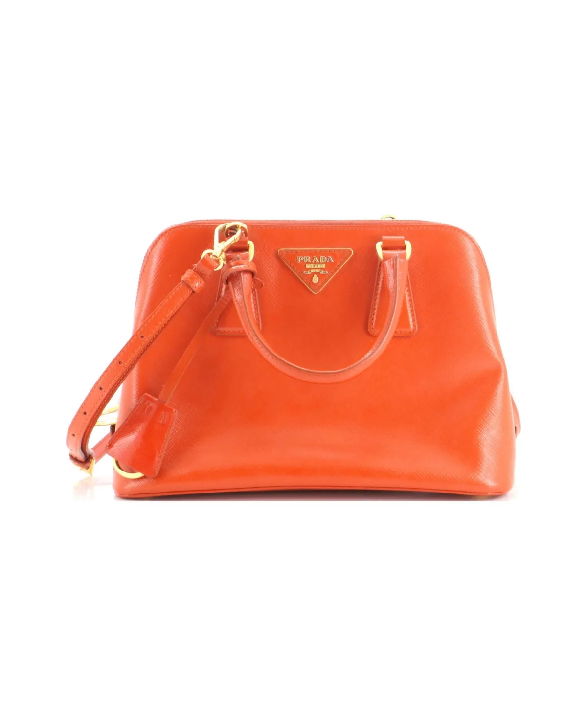 Pre-Owned Prada Small Promenade Bag Vernice Saffiano Leather by Prada