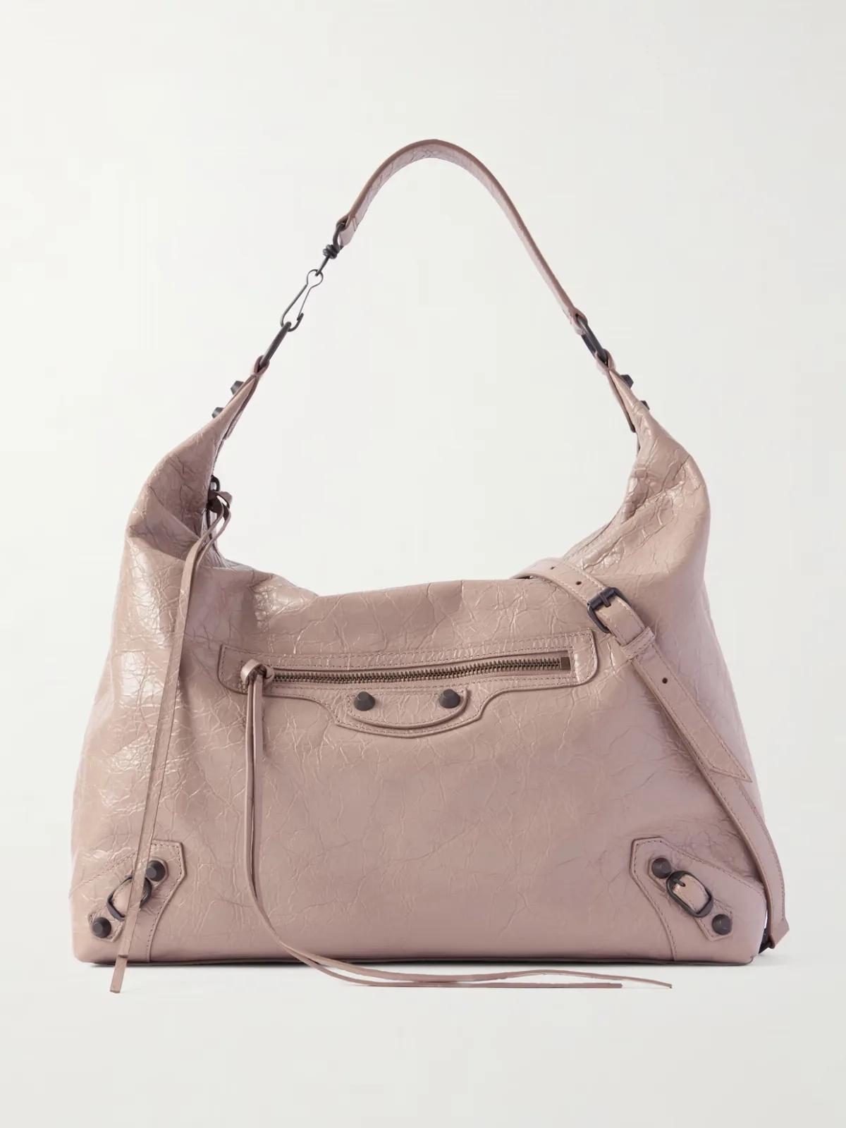 - Le City Medium Embellished Crinkled-leather Shoulder Bag -