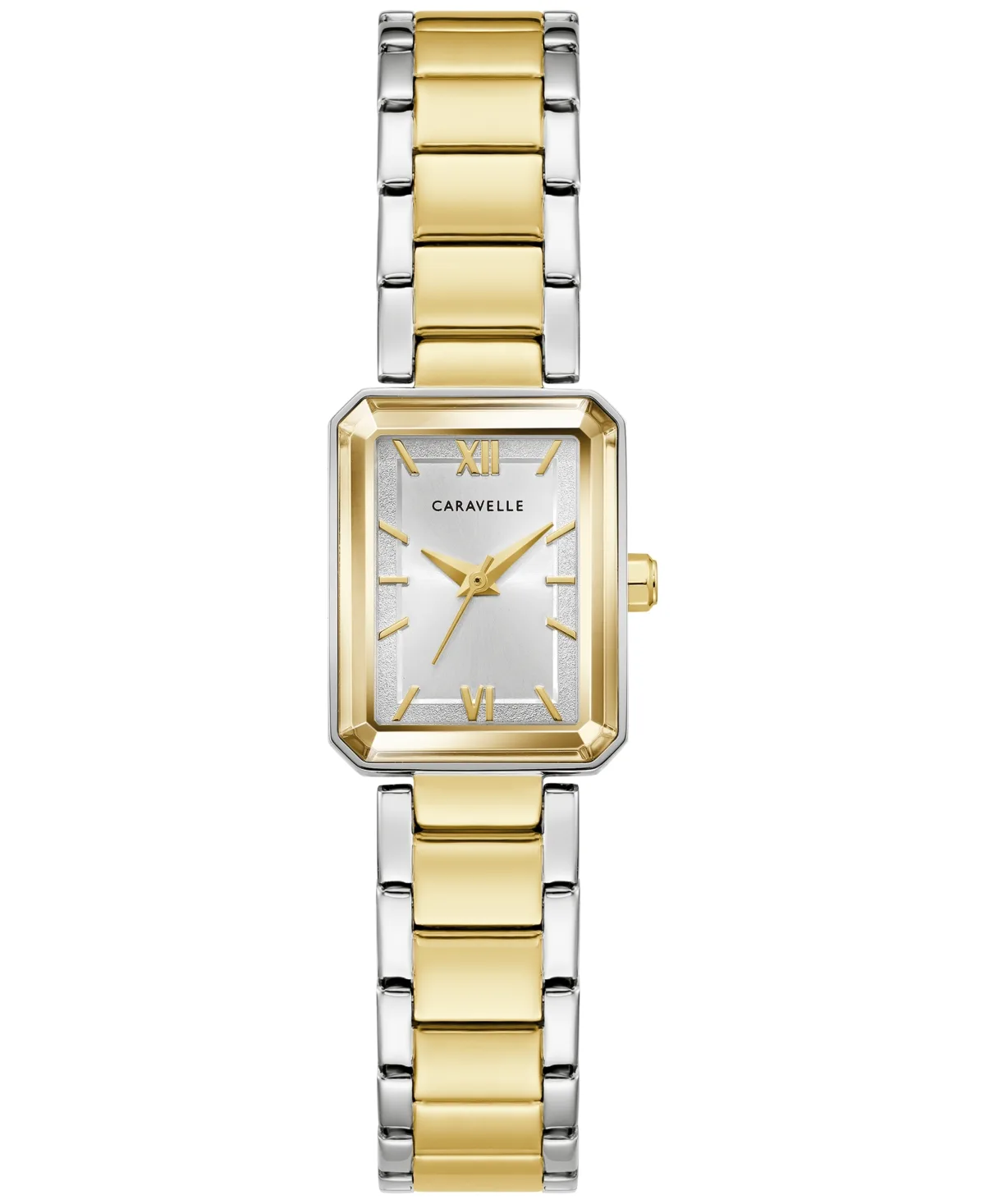 Modern Two-Tone Stainless Steel Bracelet Watch 17.5mm by Caravelle