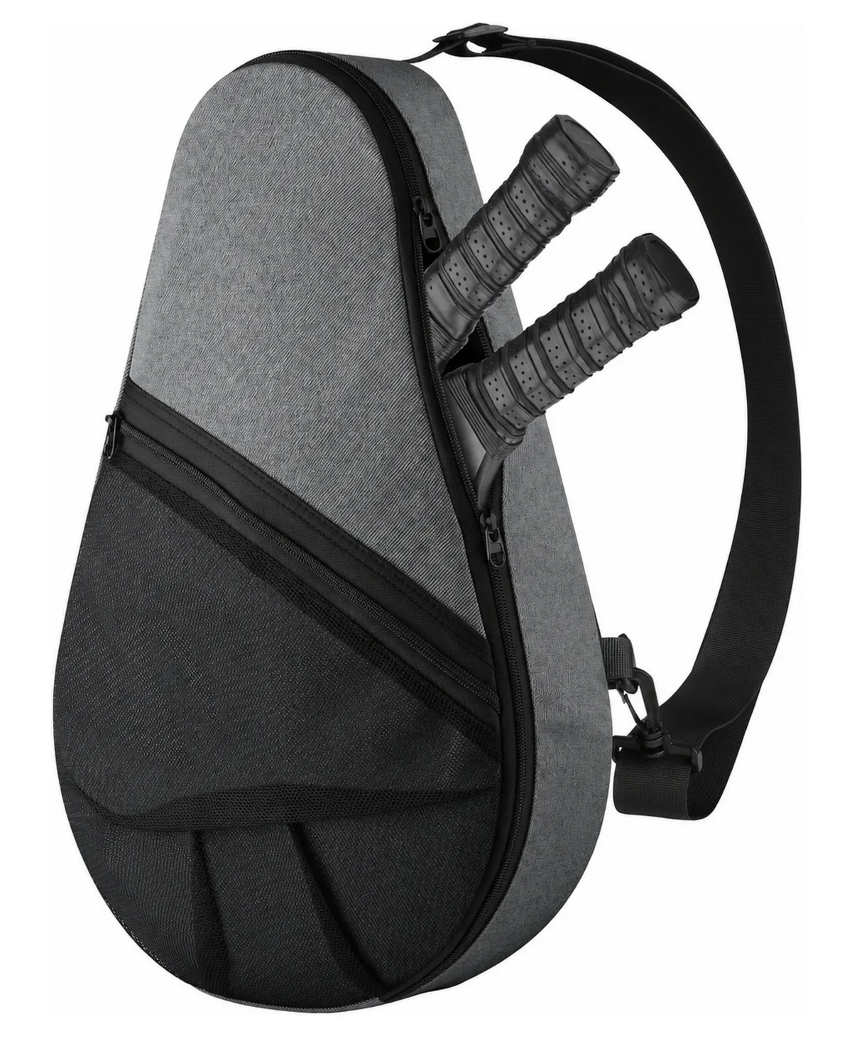 Padel Pickleball Sling Bag 2 Rackets Storage with Mesh Pocket Adjustable Strap by Peneyon