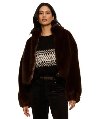 Everest Faux Fur Funnel Neck Zipper Bomber by Sanctuary