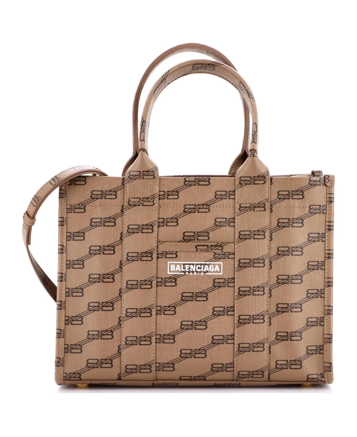 Pre-Owned Balenciaga Small Hardware Tote BB Monogram Coated Canvas by Balenciaga