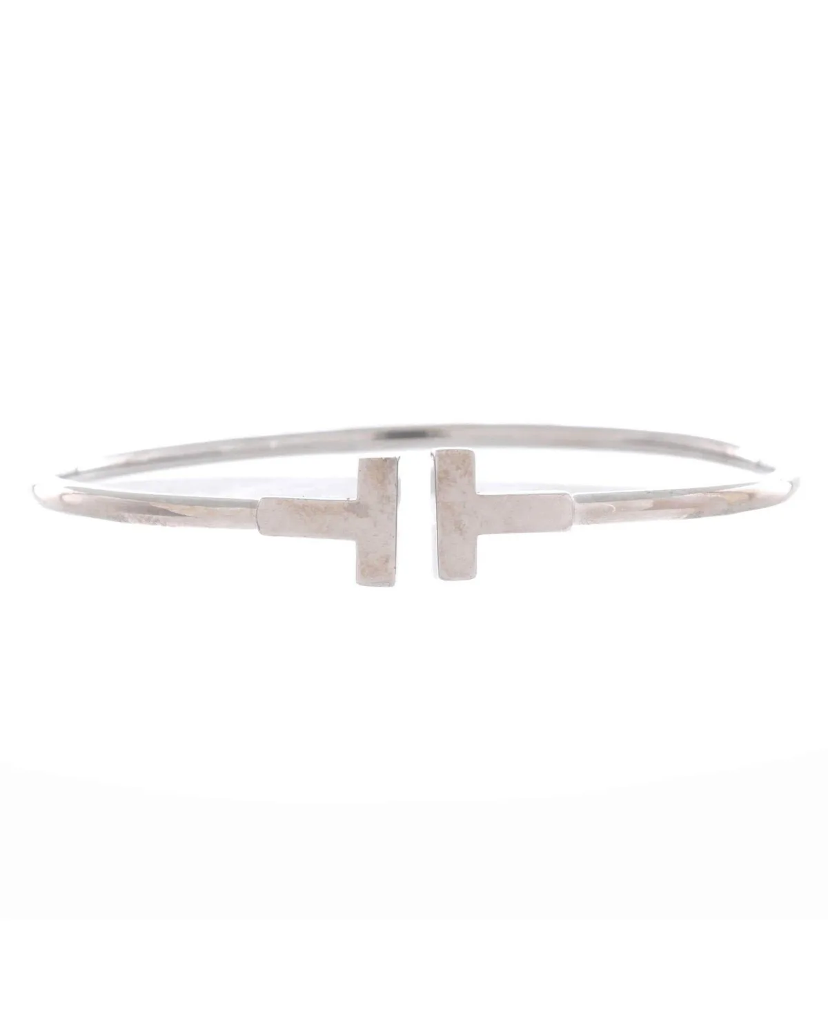 Pre-Owned Tiffany and Co T Wire Bracelet - 18k White Gold by Tiffany & Co.