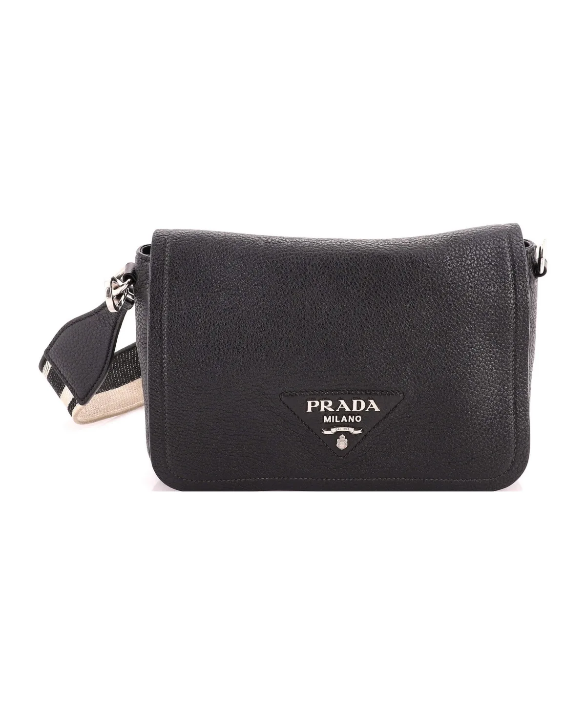 Pre-Owned Prada Small Flou Flap Shoulder Bag Vitello Daino by Prada