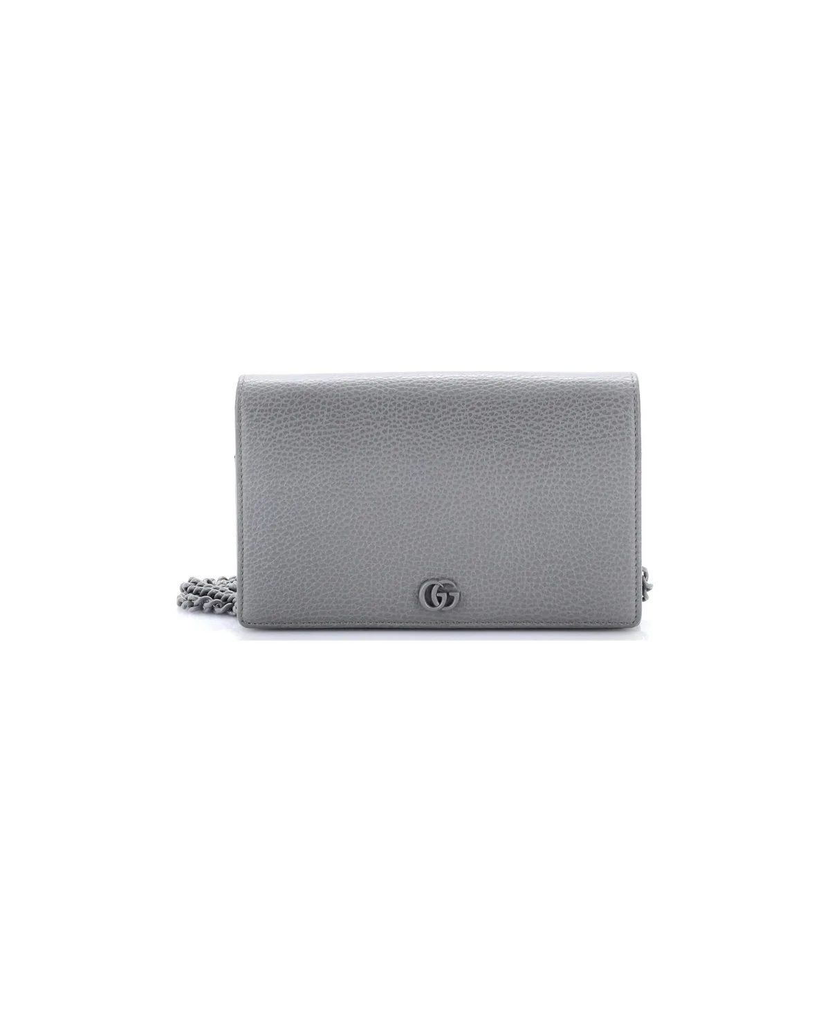 Pre-Owned Gucci Mini Petite Gg Marmont Chain Wallet Leather