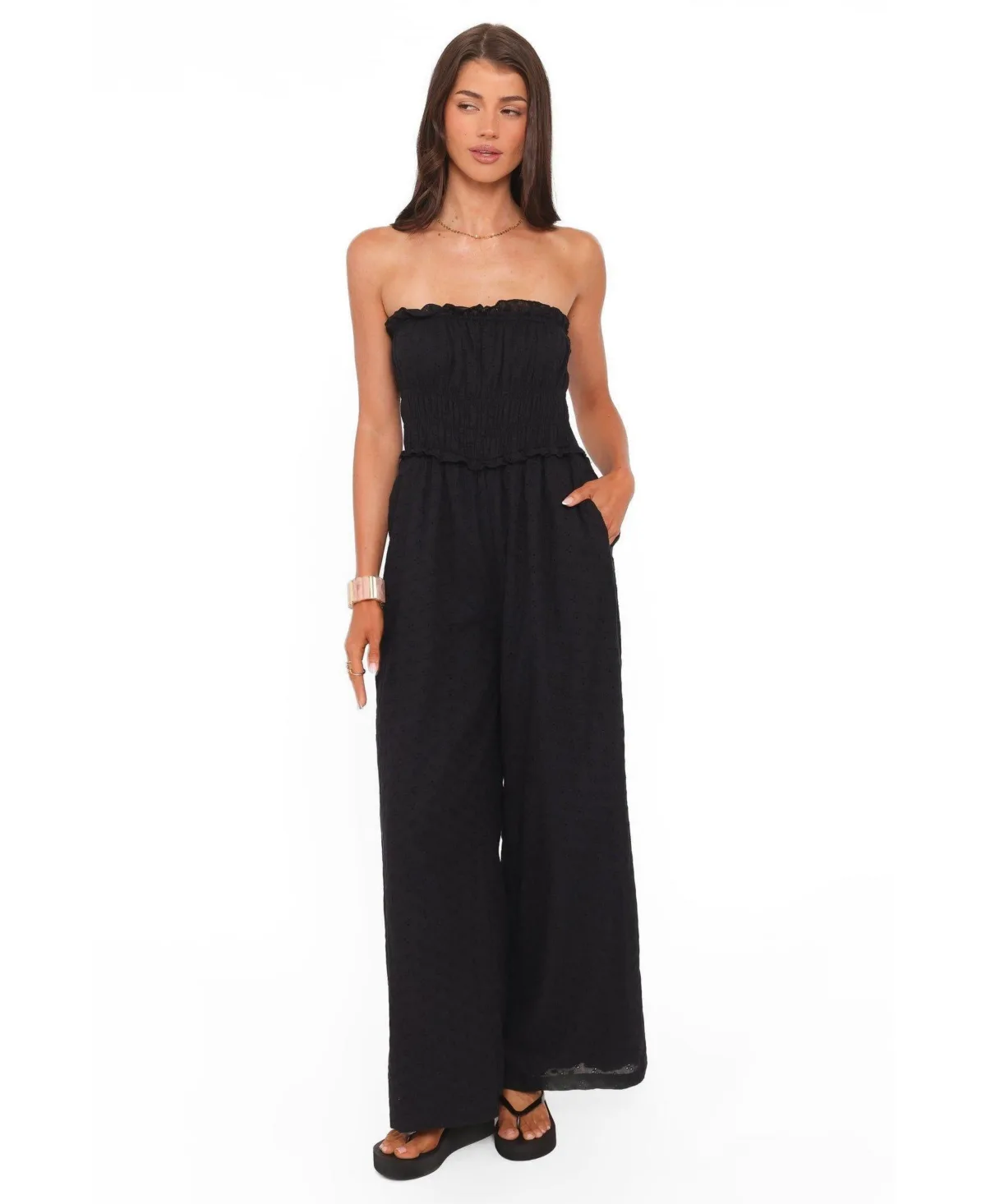 Yulissa Strapless Jumpsuit by Petal and Pup