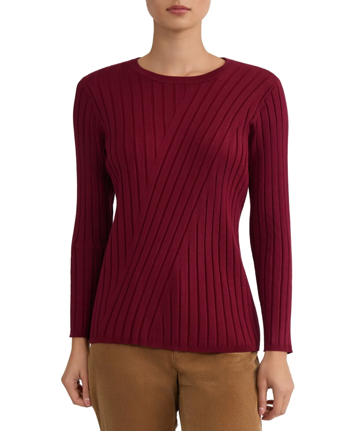 Crewneck Long-Sleeve T-Shirt by Jones New York