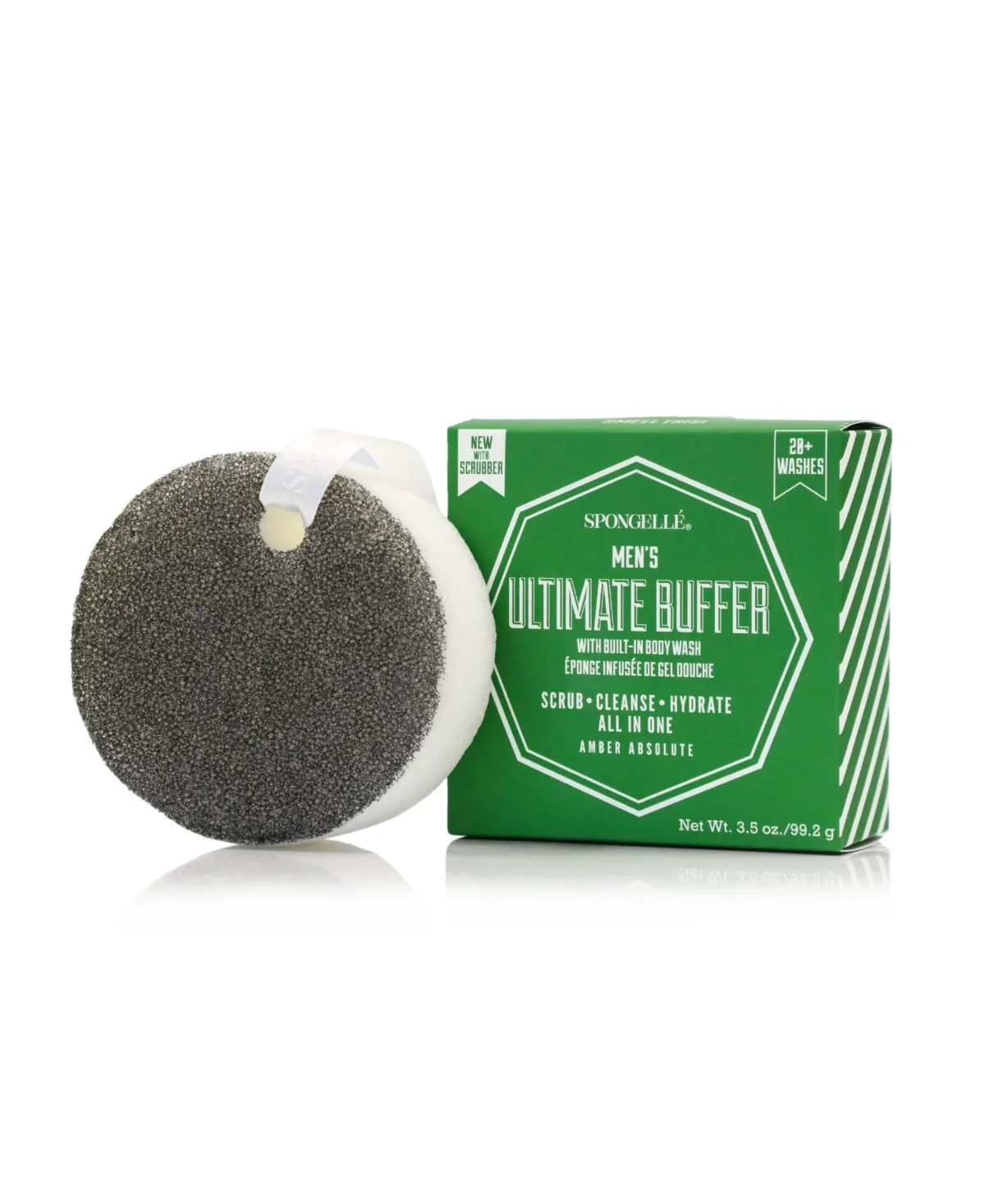 Ultimate Buffer with Scrubber Amber Absolute 3.5 Ounce by Spongelle