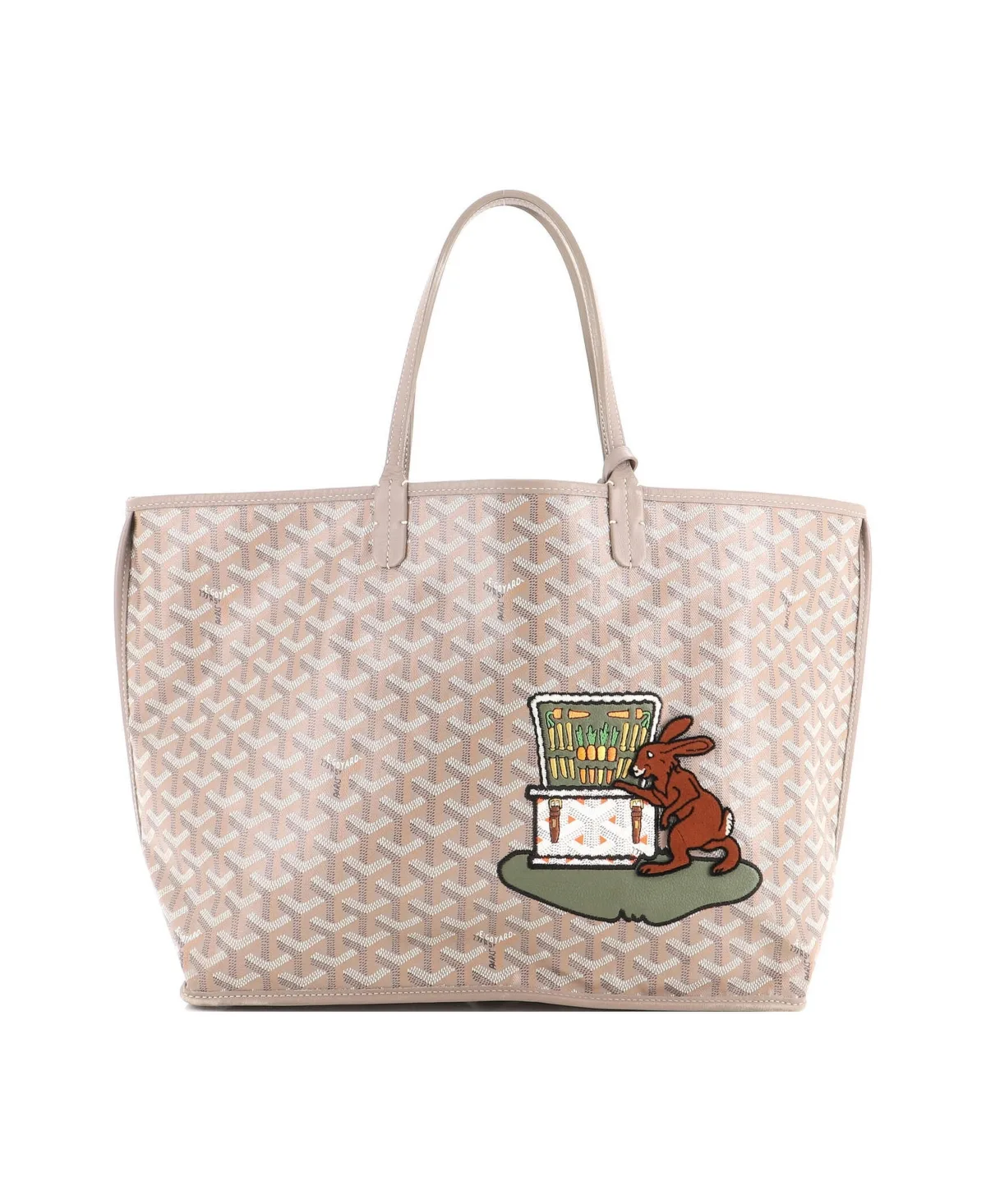 Pre-Owned Goyard Pm Anjou Reversible Tote Embroidered Coated Canvas by Pre Owned Goyard