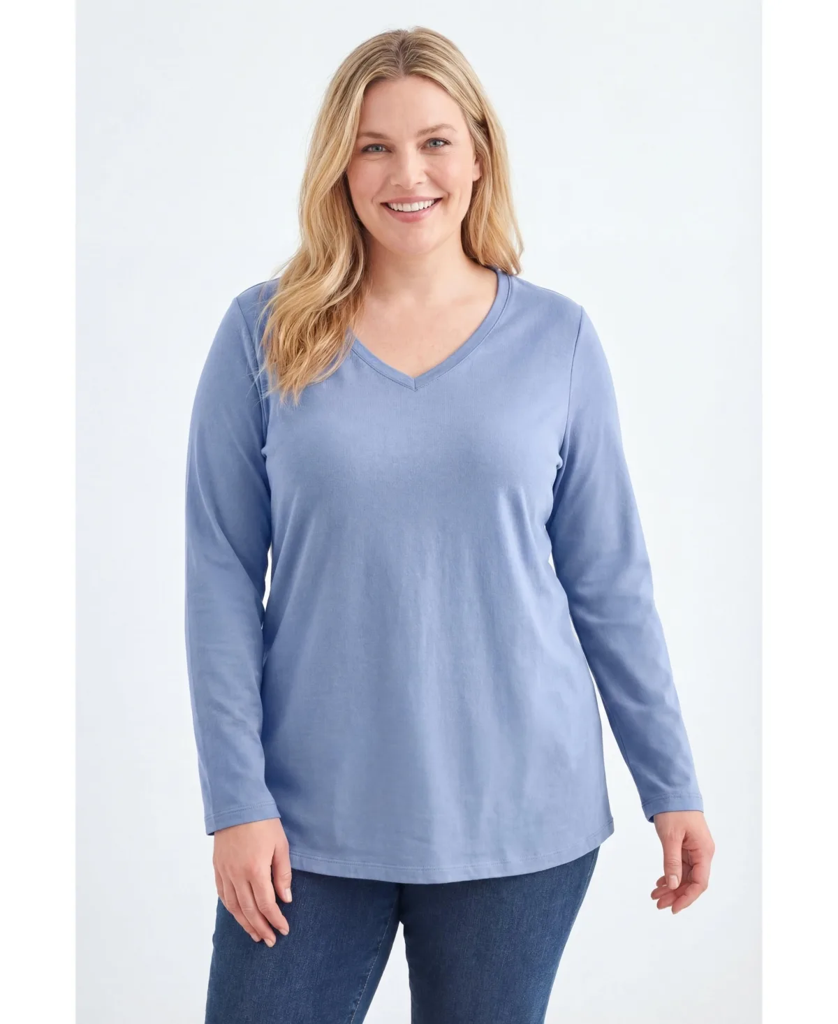 Perfect Long-Sleeve V-Neck Tee