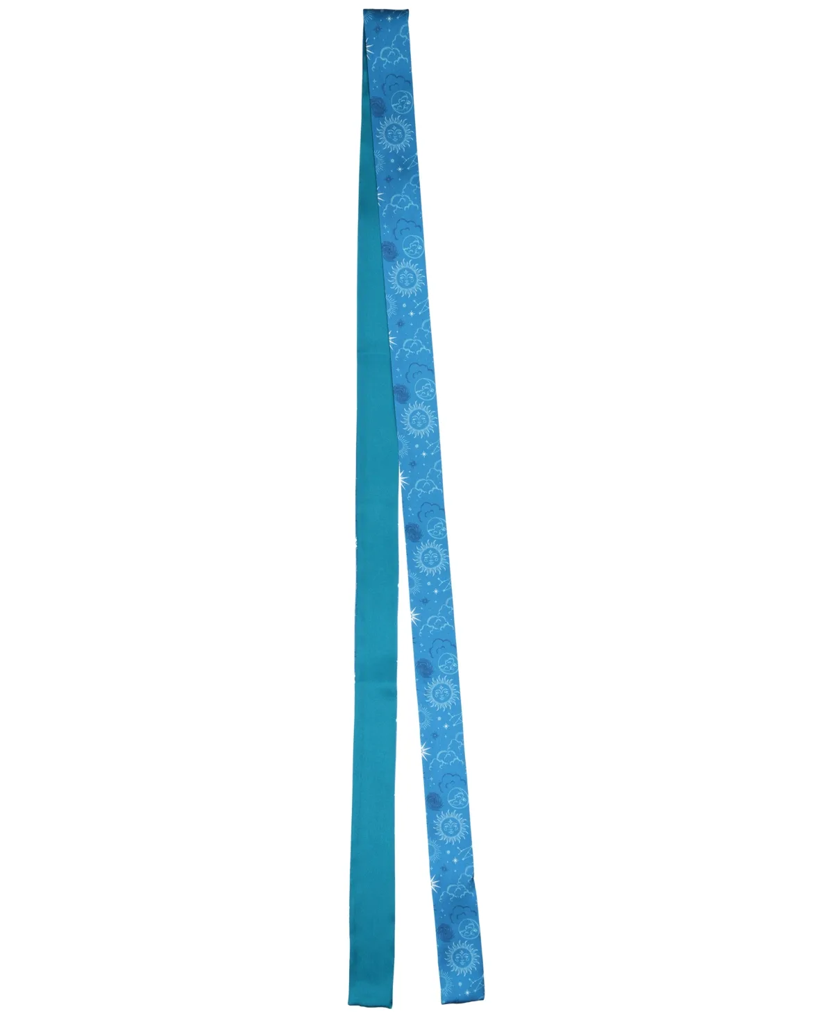One Size Celestial Ribbon Slim Silk Scarf by Bespoke Fashion