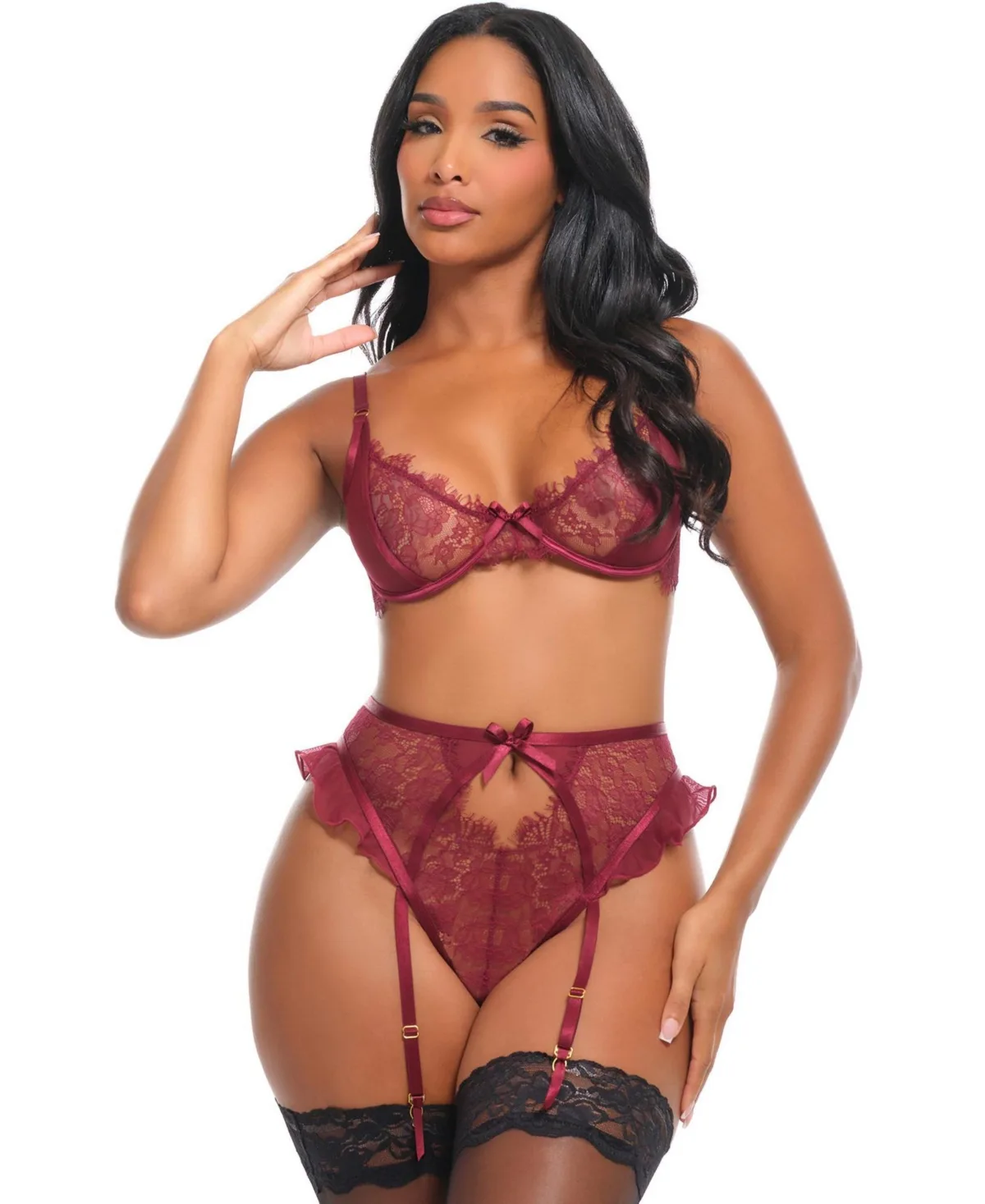 Margot Sheer Lace Bra Set by Oh La La Cheri