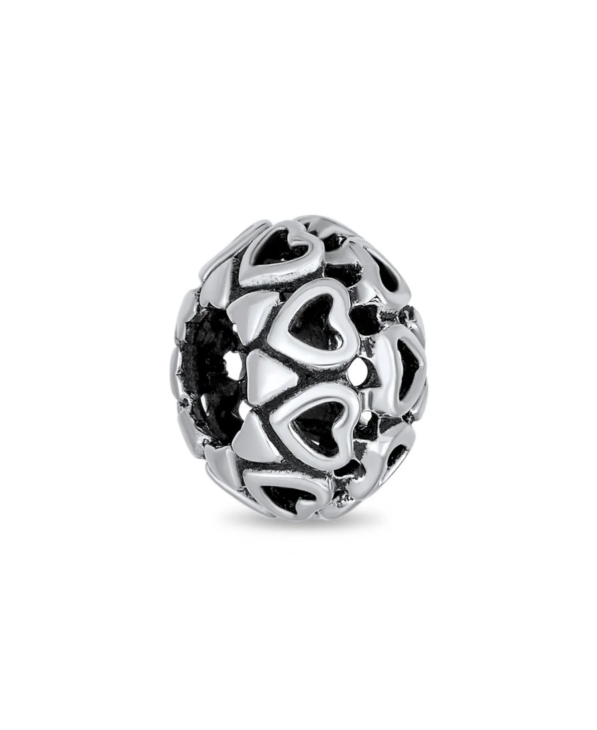 Sterling Silver Filigree Oxidized Heart Charm by Bling Jewelry