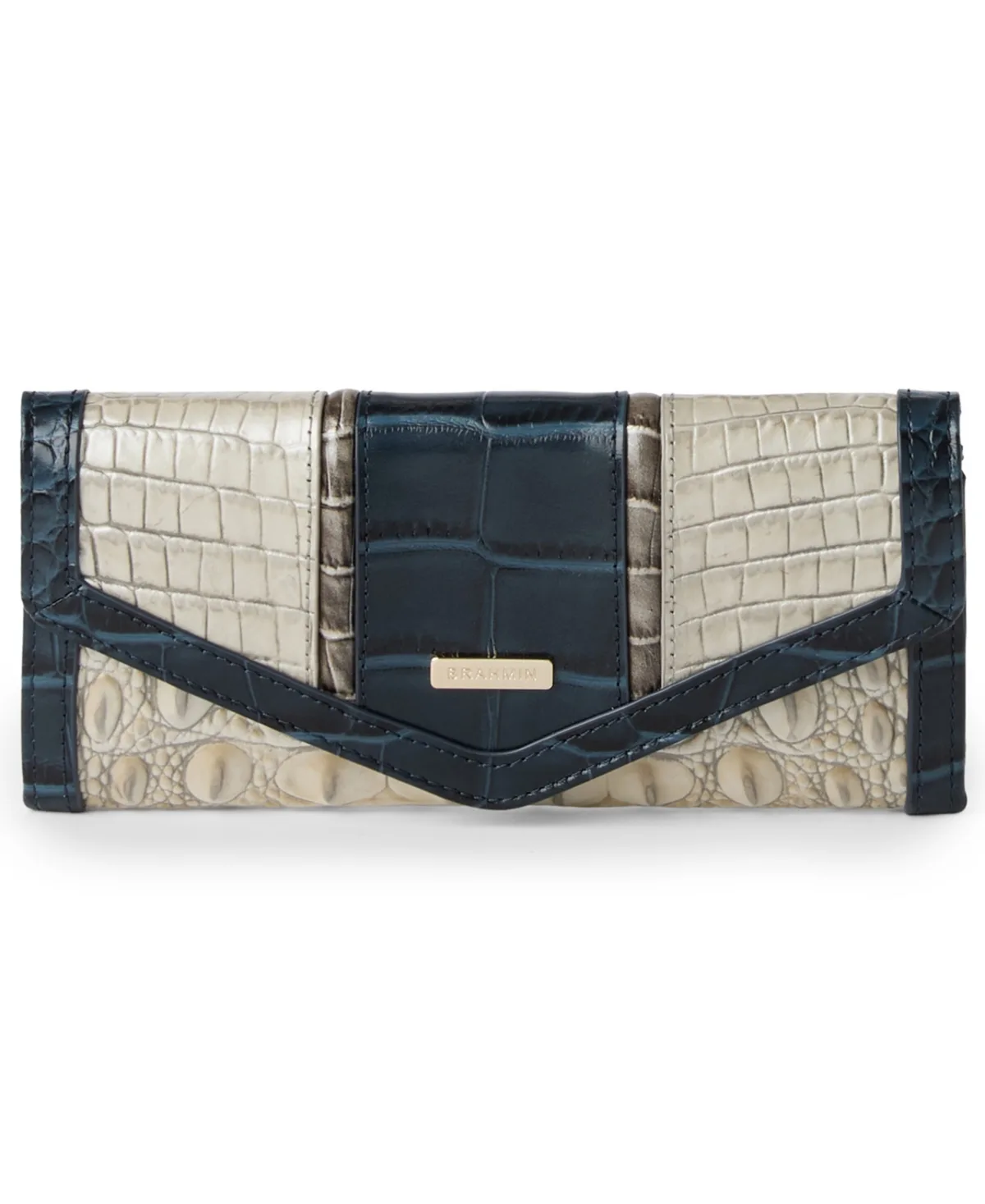 Veronica Leather Trifold Wallet by Brahmin