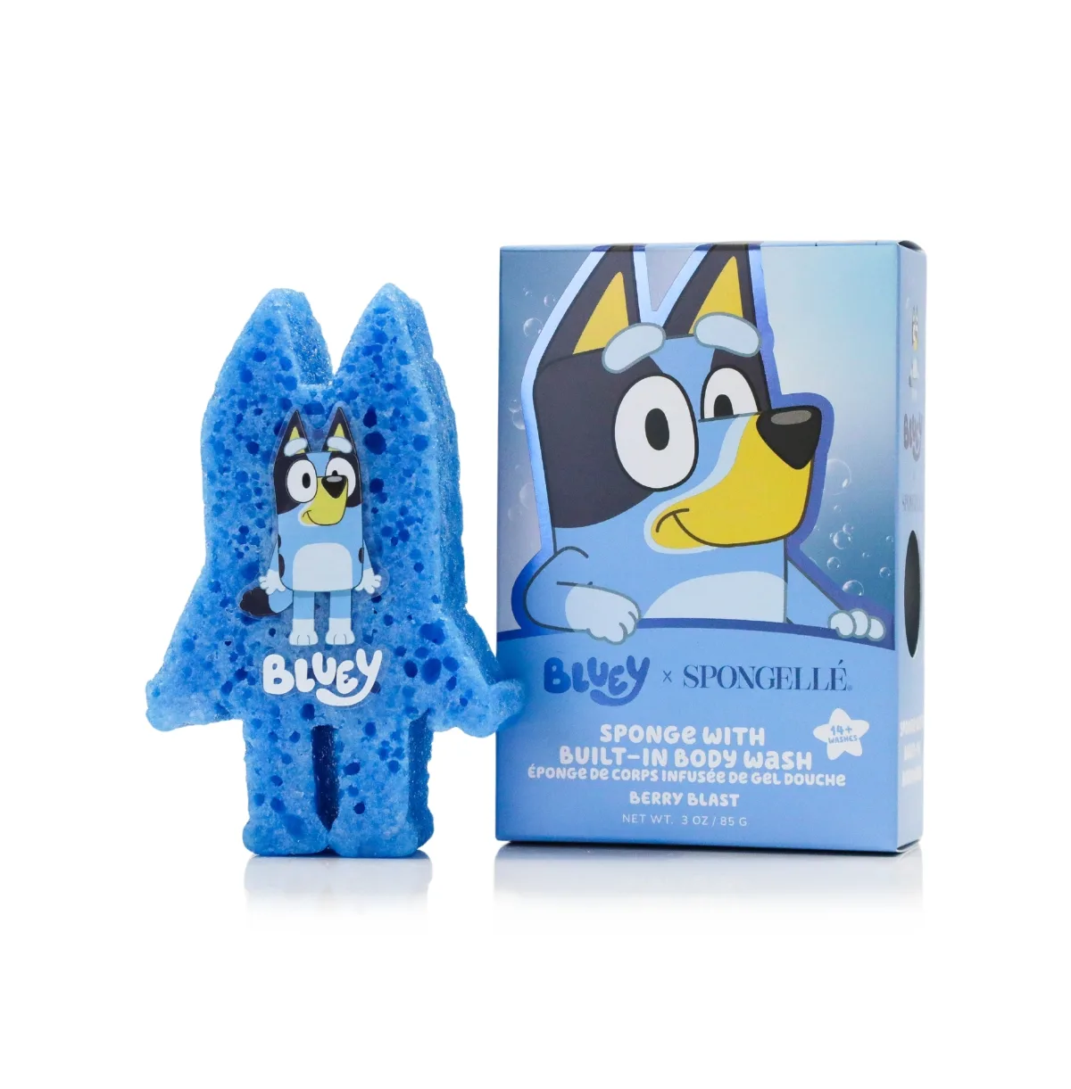 Bluey Body Wash Infused Buffer Bluey Berry Blast by Spongelle