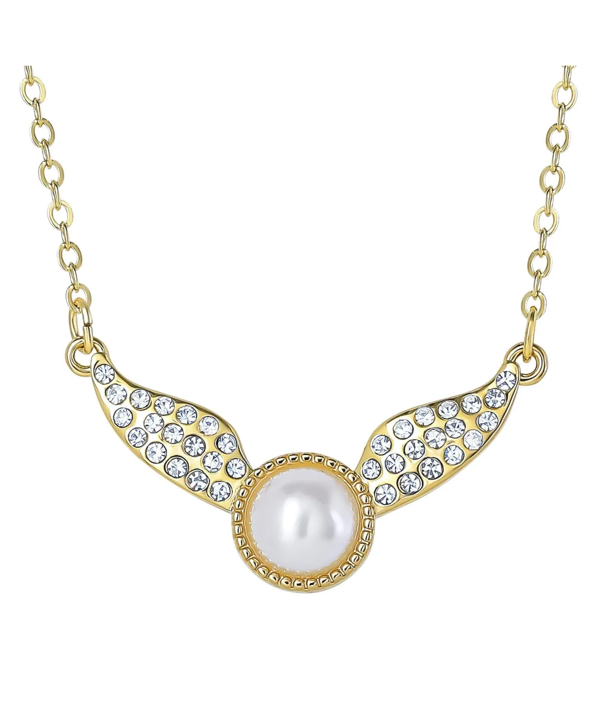 Harry Potter Golden Snitch Necklace with Crystals and Pearl, 18+2 by Harry Potter