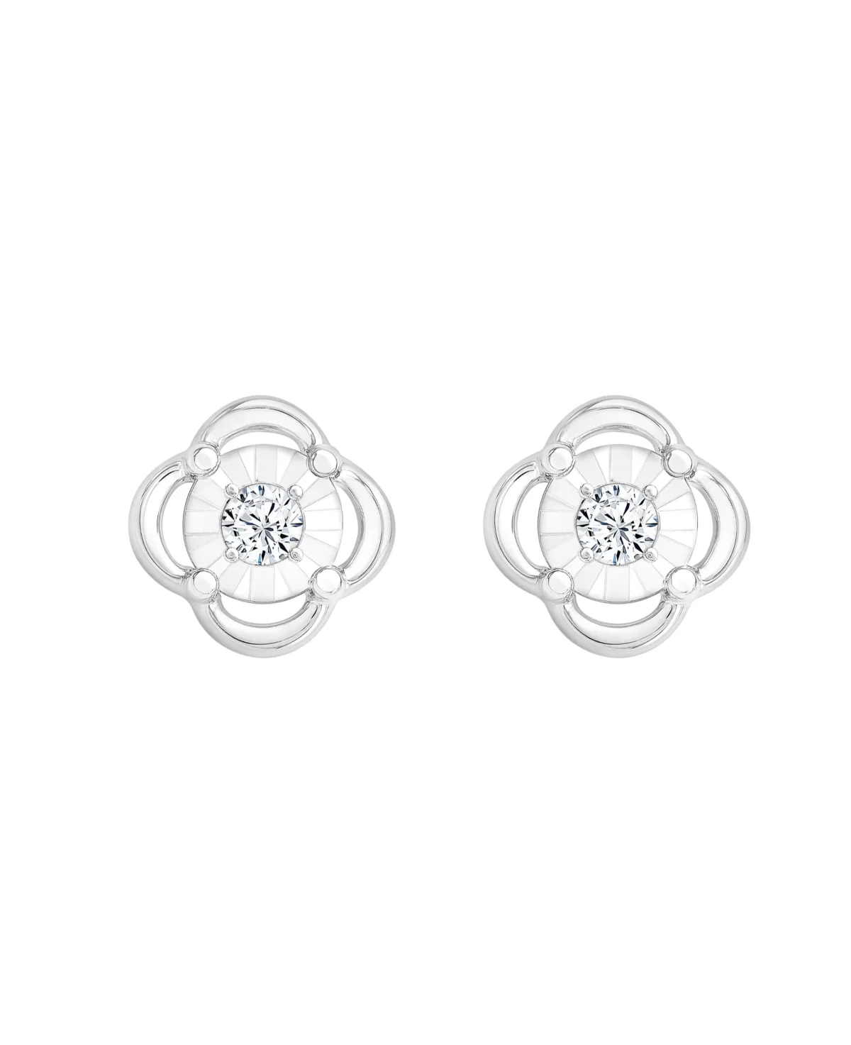 Lab-Grown Diamond Earrings (1/10 ct. t.w.) in Sterling Silver by Macy's