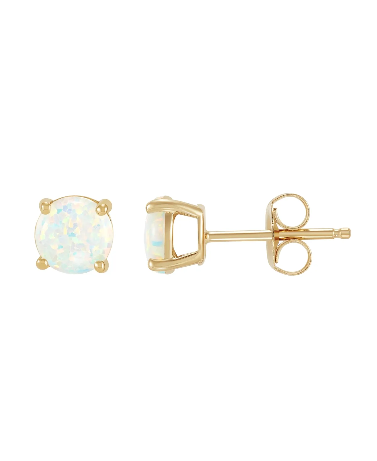Garnet Stud Earrings (1-1/4 ct. t.w.) in 10K Yellow Gold - Lab-Grown Opal by Macy's