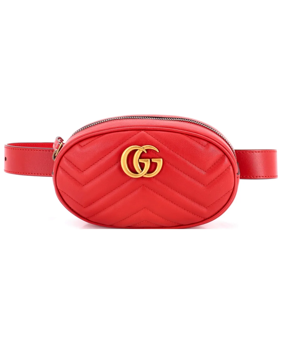 Pre-Owned Gucci Gg Marmont Belt Bag Matelasse Leather by Gucci