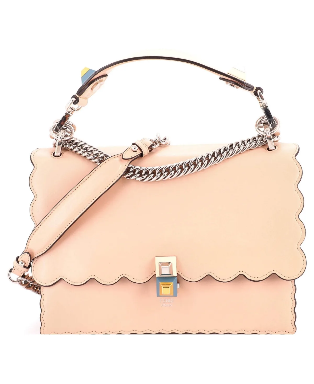 Pre-Owned Fendi Medium Kan I Bag Leather by FENDI