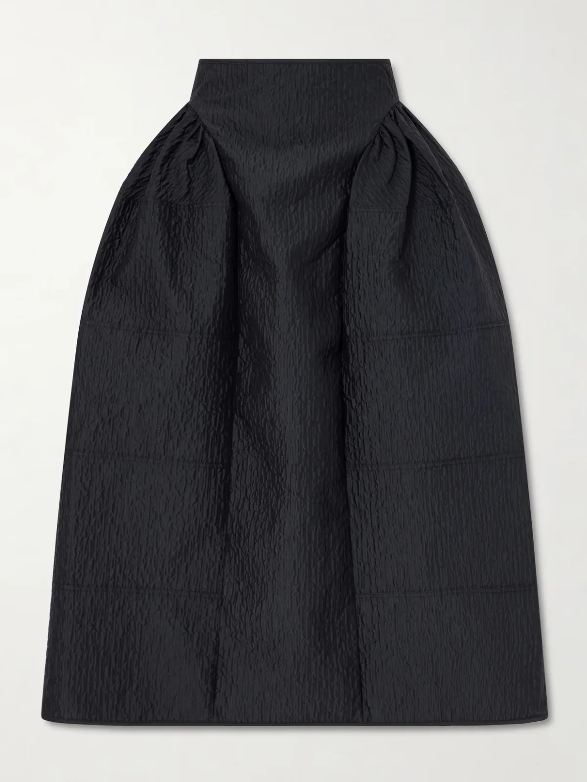 - Daphne Pleated Cloqué Midi Skirt -
