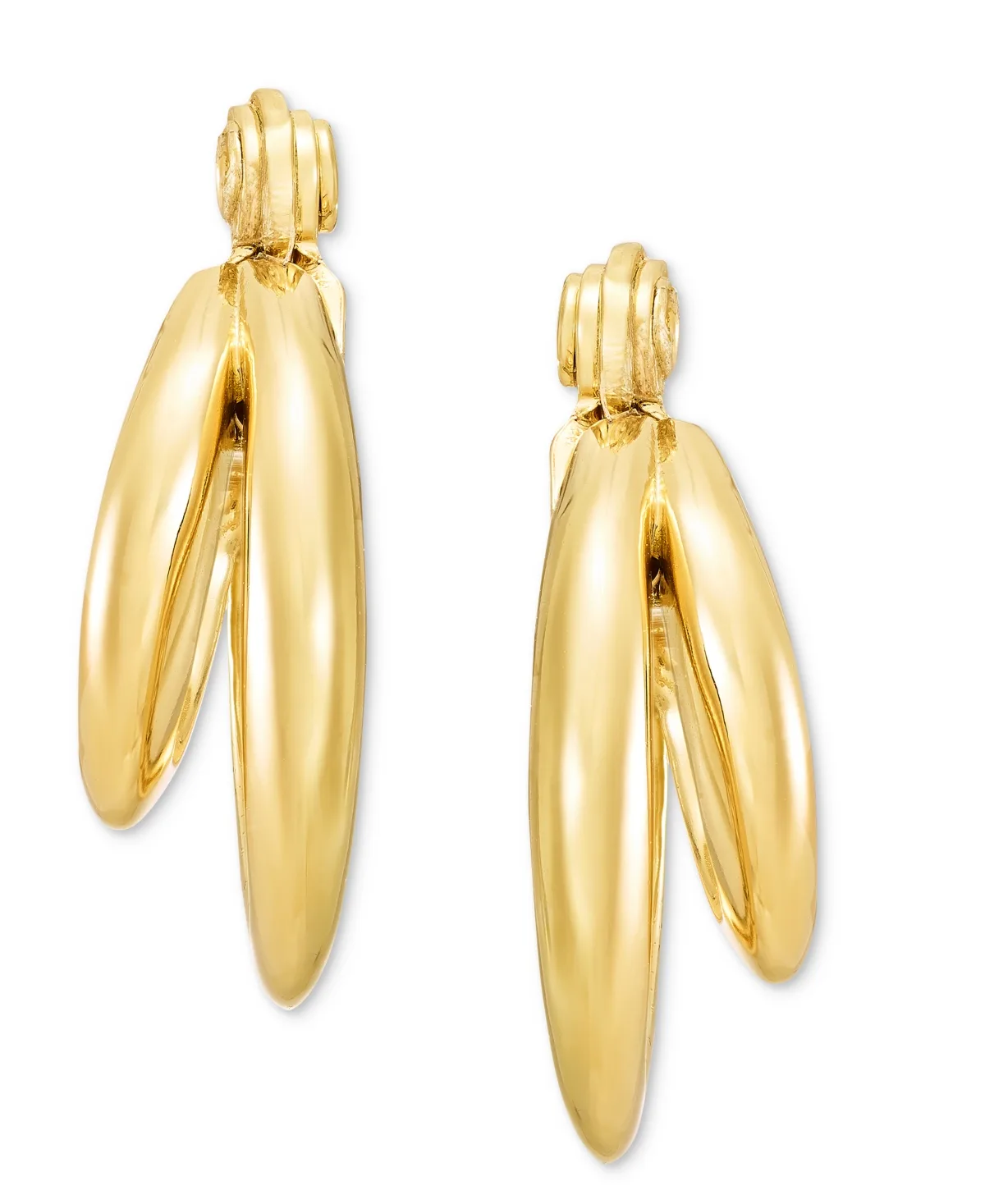 Lauren Ralph Lauren Two-Tone Puffy Split Hoop Earrings
